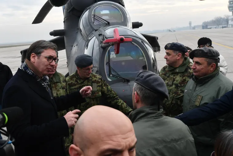 Vučić odu&scaron;evljen 'vražjim kočijama': Vojska Srbije predstavila nove helikoptere kupljene u Rusiji