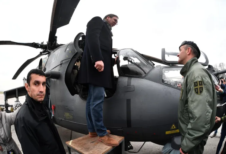 Vučić odu&scaron;evljen 'vražjim kočijama': Vojska Srbije predstavila nove helikoptere kupljene u Rusiji
