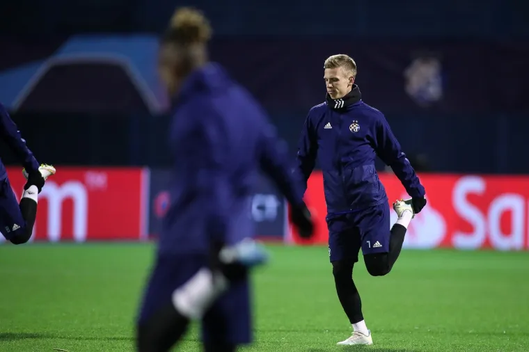 Trening nogometa&scaron;a GNK Dinama uoči utakmice protiv Manchester Cityja. 
Photo: Goran Stanzl/PIXSELL