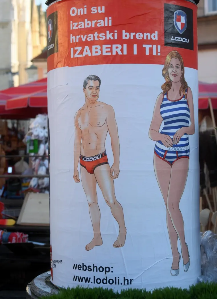 &Scaron;to?! Milanović i Grabar-Kitarović se pojavili u donjem rublju u centru Zagreba