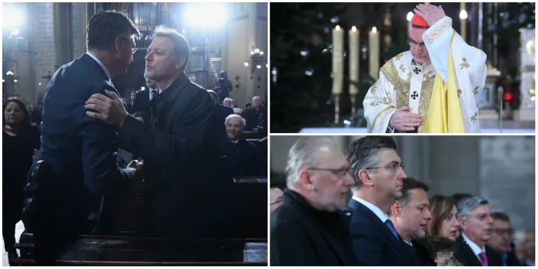 Plenković, Jandroković s obitelji, Reiner: Vrh Vlade i Sabora na božićnoj misi u katedrali!