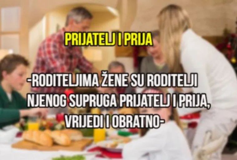 Zaova, jetrva: Jeste li čuli ikada za čudne nazive članova obitelji koji su vam sjedili za blagdanskim stolom?