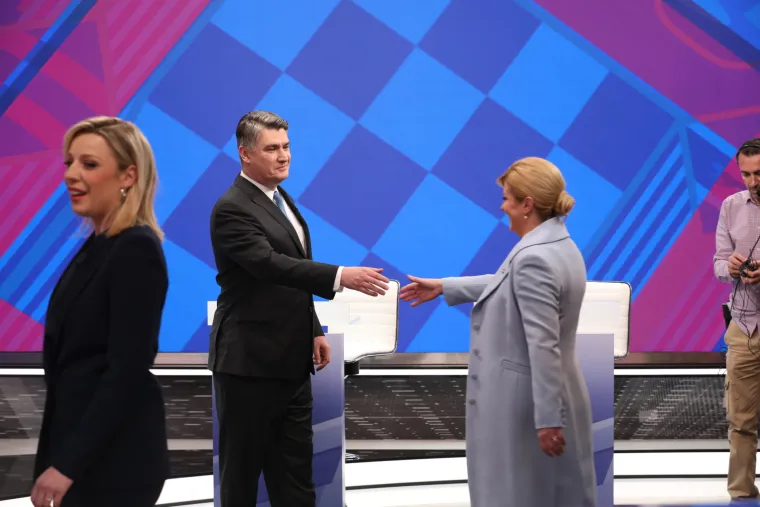 Debata na RTL-u: Milanović i Grabar-Kitarović kurtoazno izmijenili pozdrave, a onda je krenula paljba