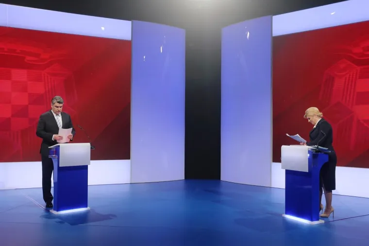 POSLJEDNJE SUČELJAVANJE PREDSJEDNIČKIH KANDIDATA: Milanović i Kolinda se rukovali