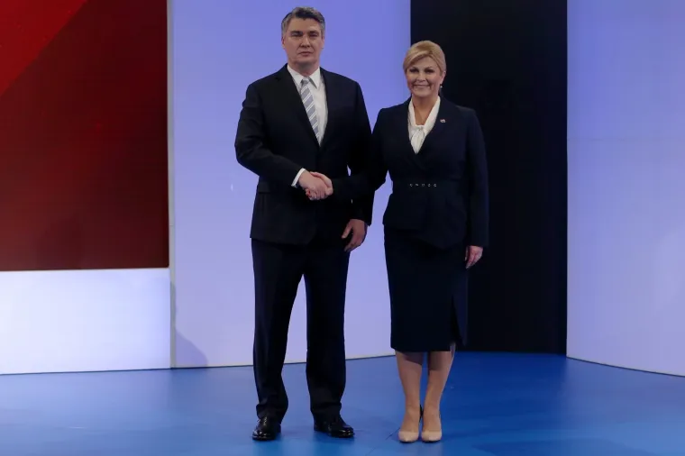 POSLJEDNJE SUČELJAVANJE PREDSJEDNIČKIH KANDIDATA: Milanović i Kolinda se rukovali