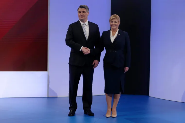 POSLJEDNJE SUČELJAVANJE PREDSJEDNIČKIH KANDIDATA: Milanović i Kolinda se rukovali