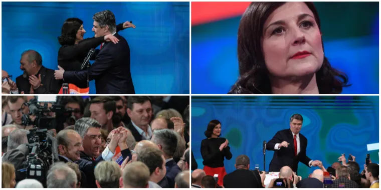 Milanovića je supruga Sanja zagrlila na pozornici! S uzdignutom &scaron;akom pozdravljao je odu&scaron;evljene prista&scaron;e