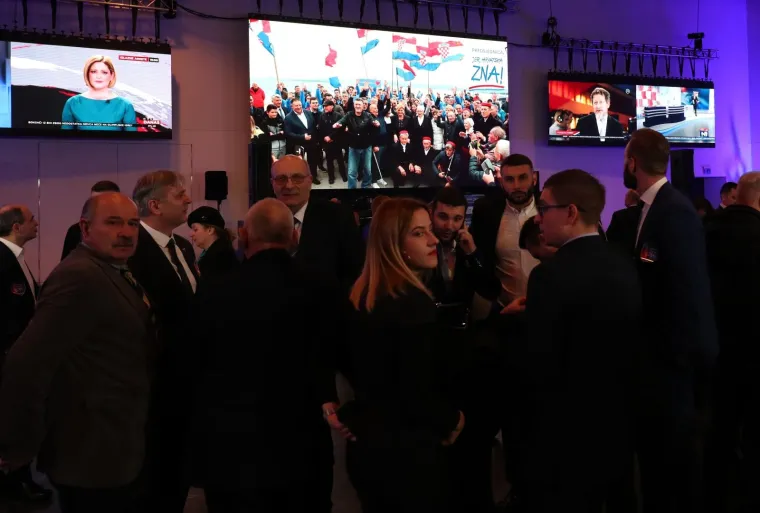 Izborni stožer kandidatkinje za predsjednicu Republike Hrvatske Kolinde Grabar-Kitarović u City Plazi Zagreb.