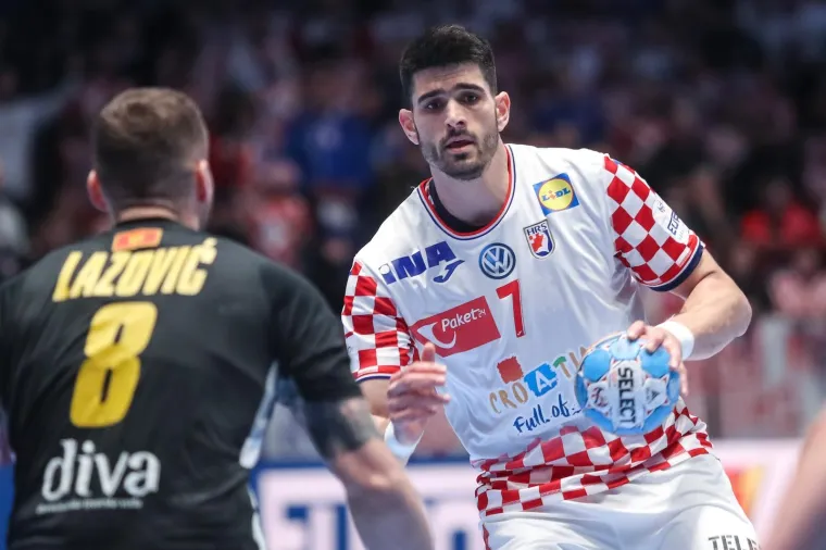 09.01.2020., Stadthalle Graz, Graz - Europsko rukometno prvenstvo, skupina A, 1. kolo, Hrvatska - Crna Gora. Luka Stepancic. Photo: Luka Stanzl/PIXSELL