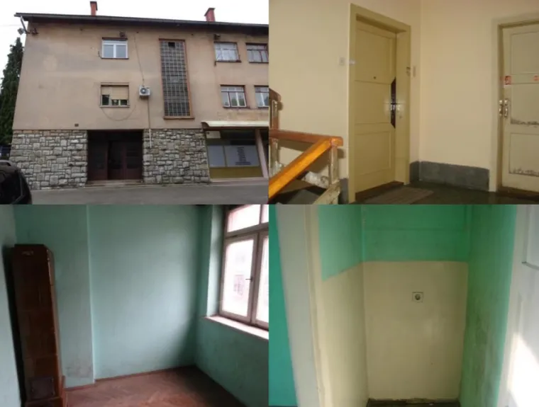 Stan na I katu, koji se sastoji od jedne sobe i zajedničkog WC-a, ukupne površine 11,38 m2. Početna cijena je 31.600 kuna.