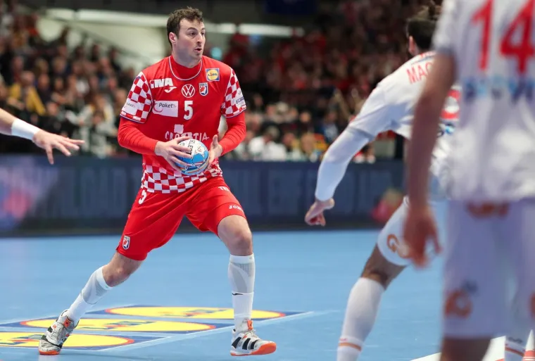 22.01.2020., Wiener Stadthalle, Bec, Austrija - Europsko rukometno prvenstvo, skupina 1, 4. kolo, Hrvatska - Spanjolska. Domagoj Duvnjak Photo: Slavko Midzor/PIXSELL