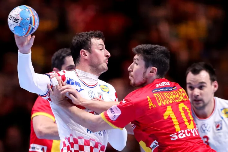 26.01.2020., Tele 2 Arena, Stockholm - Europsko rukometno prvenstvo, finale, Spanjolska - Hrvatska. 
Navijaci. Domagoj Duvnjak, Alex Dujshebaev Dobichebaeva. 
Photo: Luka Stanzl/PIXSELL