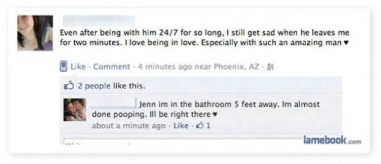 Odvratno.  Od  toga da pi&scaron;e status kako joj  nedostaje dečko jer je oti&scaron;ao na zahod, do toga da odrasli ljudi govore kako kakaju.