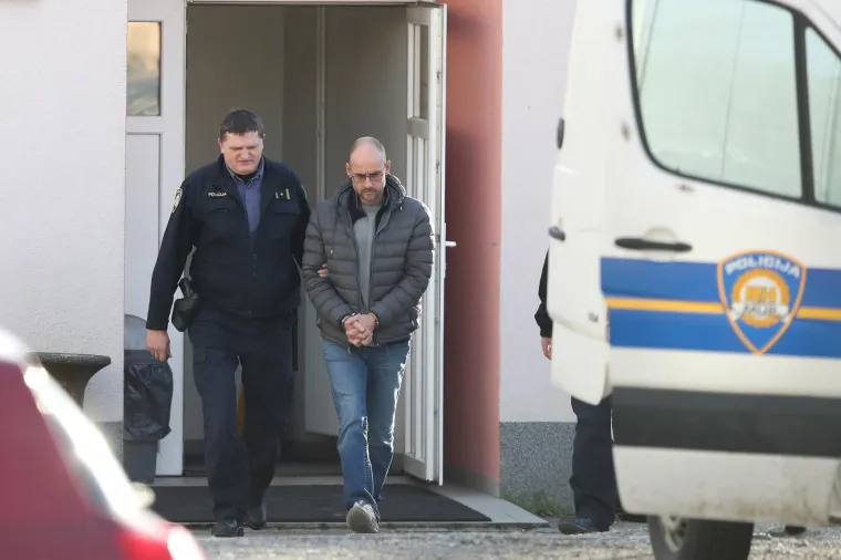 30.01.2020., Zagreb - Osumljiceni za ubojstvo Ibrahima Dedica, Tomislav Viktor Basa ispitan na opcinskom drzavnom odvjetnistvu. 
Photo: Luka Stanzl/PIXSELL