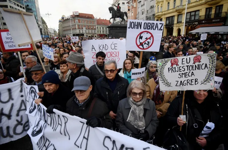 VELIKI PROSVJED PROTIV MILANA BANDIĆA U SRCU ZAGREBA: Građani mu sva&scaron;ta poručili: 'Miki bit će&scaron; novi gradonačelnik Remetinca'