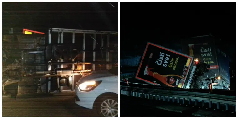 Kaos na cestama! Prevrnulo se nekoliko kamiona. Autobusi i teretna vozila ne mogu do Dalmacije