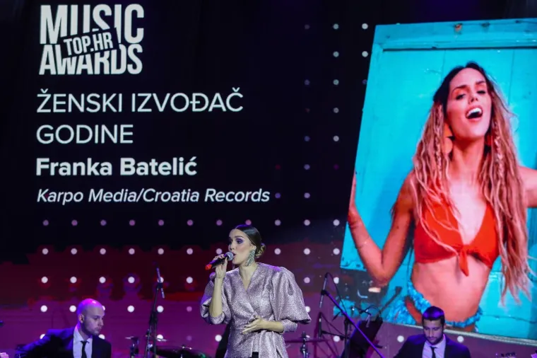 06.02.2020., Zagreb -  U hotelu Esplanade odrzana je dodjela glazbene nagrade Top.hr Music Awards. Franka Batelic. Photo: Luka Stanzl/PIXSELL