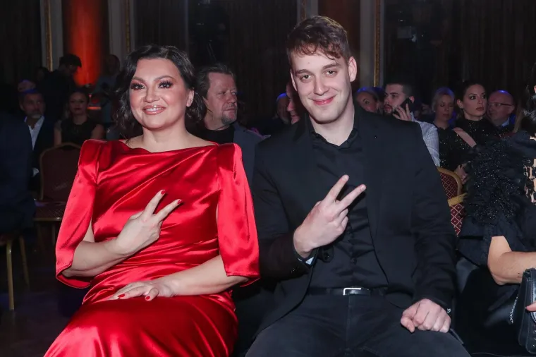 06.02.2020., Zagreb -  U hotelu Esplanade odrzana je dodjela glazbene nagrade Top.hr Music Awards. Nina Badric, Jure Brkljaca.  
Photo: Luka Stanzl/PIXSELL