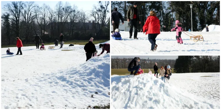Temperatura je gotovo 10 stupnjeva, a Zagrepčani sanjkaju: Evo gdje ima snijega u metropoli!