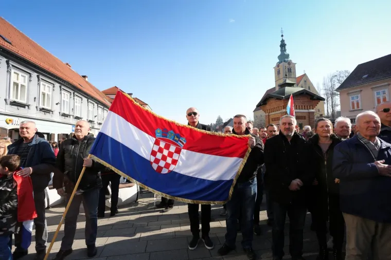 Prosvjed branitelja u Samoboru protiv Beljaka: 'Cilj nam je zaustaviti građanski rat koji se događa'