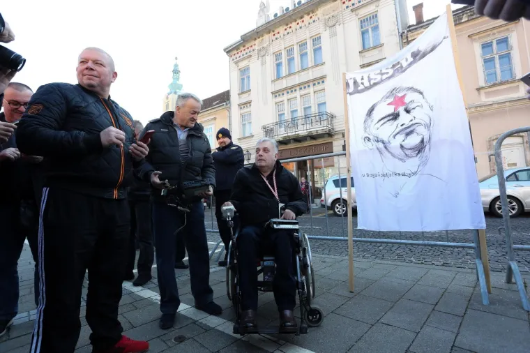 Prosvjed branitelja u Samoboru protiv Beljaka: 'Cilj nam je zaustaviti građanski rat koji se događa'