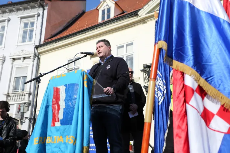 Prosvjed branitelja u Samoboru protiv Beljaka: 'Cilj nam je zaustaviti građanski rat koji se događa'