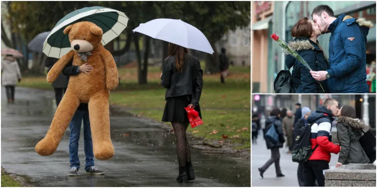 Prizori od kojih ćete se rastopiti: Zaljubljeni parovi preplavili ulice hrvatskih gradova