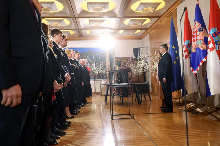 Zagreb, 18.02.2020 - Sve&egrave;ana ceremonija inauguracije izabranog predsjednika Republike Hrvatske Zorana Milanovi&aelig;a. foto HINA/ Damir SEN&Egrave;AR / t