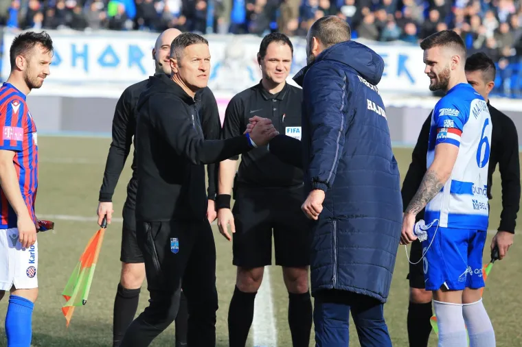 29.02.2020., stadion Gradski vrt, Osijek - 24. kolo, Hrvatski Telekom Prva HNL, NK Osijek - HNK Hajduk. Trener Ivica Kulesevic, Igor Tudor. 
Photo: Davor Javorovic/PIXSELL