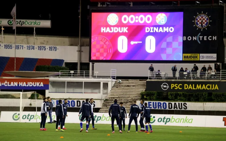 04.03.2020., stadion Poljud, Split - Hrvatski Telekom Prva liga, 25. kolo, HNK Hajduk - GNK Dinamo. Atmosfera prije pocetka utakmice.Photo: Ivo Cagalj/PIXSELL