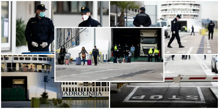 Trajekt iz Italije uplovio u Split: Dočekali ga policajci s maskama i rukavicama