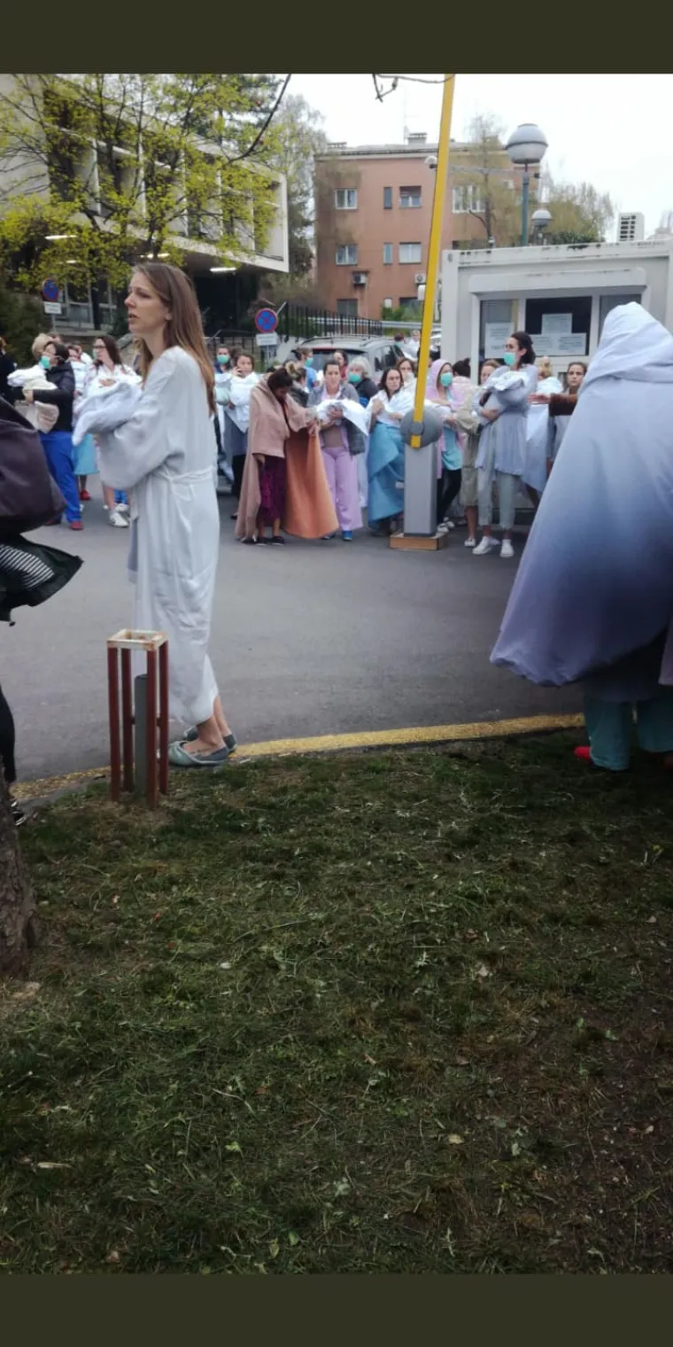 U zagrebačkim bolnicama popucali zidovi, uru&scaron;ili se stropovi: Prestra&scaron;ene mame s bebama iz Petrove stoje vani na hladnoći