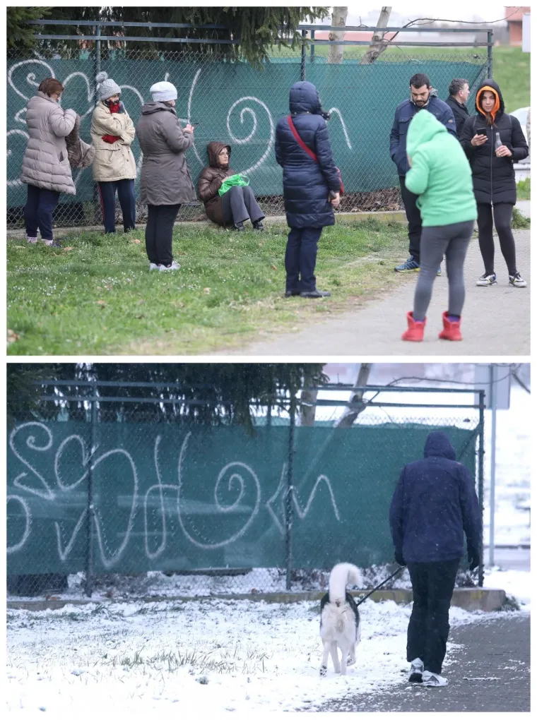 22./24.03.2020., Zagreb - Nakon nedjeljnog potresa Zagreb se jutros probudio pod snijeznim pokrivacem i uz temperaturu ispod nule. Iako je i u nedjelju bilo hladno, snijeg bi dodatno otezao stanje. Pogledajte kako izgledaju mjesta na kojima su se prije dva dana sklanjali Zagrepcani.
 Photo: Patrik Macek/PIXSELL