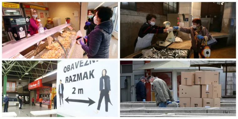 Uz stroge mjere su djelomično otvorene tržnice u gradovima diljem Hrvatske