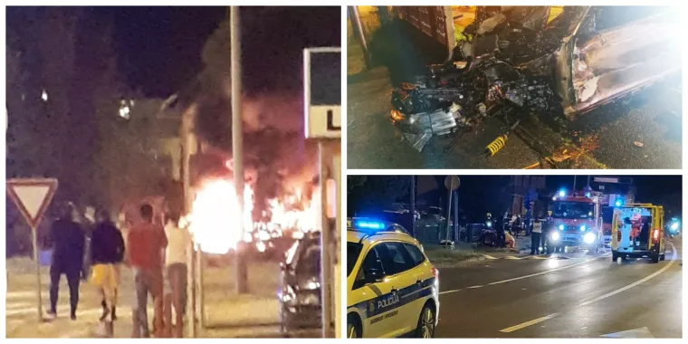 Te&scaron;ka nesreća u Sesvetama: BMW se zabio u kuću i zapalio. Vozača izvukli građani