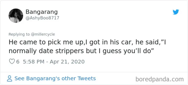 Pokupio me, a kada sam u&scaron;la u auto rekao mi je: "Obično hodam sa striptizetama, ali i ti će&scaron; poslužiti"