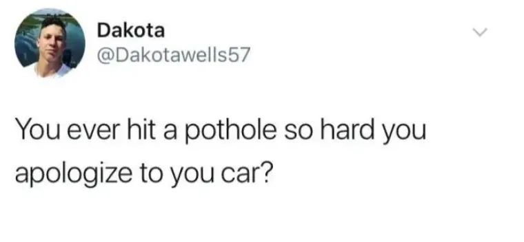 Jeste ikad pre&scaron;li preko rupe na cesti tako jako da ste se ispričavali autu?