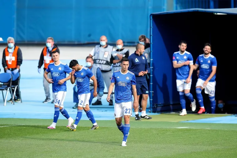 29.05.2020., Stadion Maksimir, Zagreb - Prijateljska utakmica, GNK Dinamo – NK Inter Zapresic pred praznim tribinama. Nikola Moro
Photo: Goran Stanzl/PIXSELL