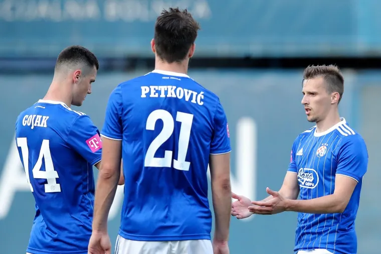 29.05.2020., Stadion Maksimir, Zagreb - Prijateljska utakmica, GNK Dinamo &ndash; NK Inter Zapresic pred praznim tribinama. Amer Gojak, Mislav Orsic. 
Photo: Goran Stanzl/PIXSELL