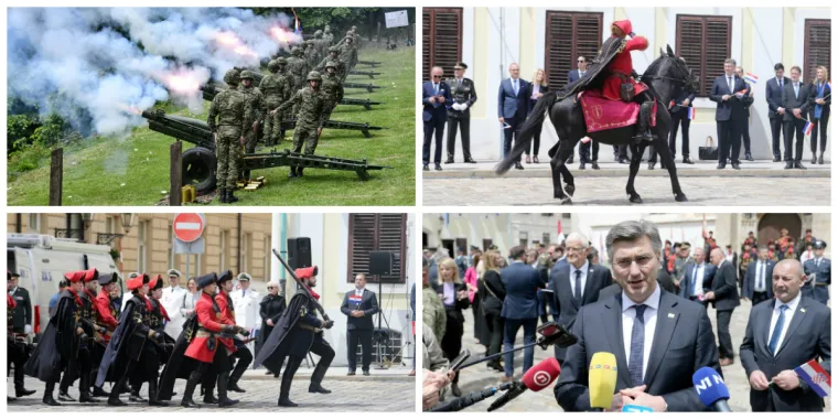 Hrvatska obilježava 30. Dan državnosti: S Medvedgrada ispaljeno 30 počasnih plotuna, MIG-ovi preletjeli Zagreb