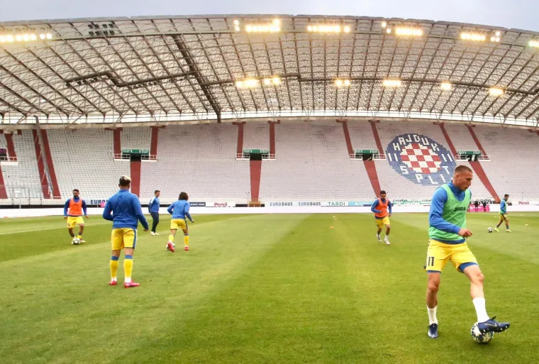 05.06.2020., stadion Poljud, Split - Hrvatski Telekom Prva liga, 27. kolo, HNK Hajduk -NK Inter Zapresic. Atmosfera peije pocetka utakmice.
Photo: Ivo Cagalj/PIXSELL