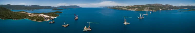 Pelje&scaron;ki most napreduje iz dana u dan: Pogledajte kako to izgleda iz zraka