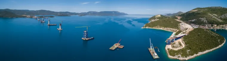 Pelje&scaron;ki most napreduje iz dana u dan: Pogledajte kako to izgleda iz zraka