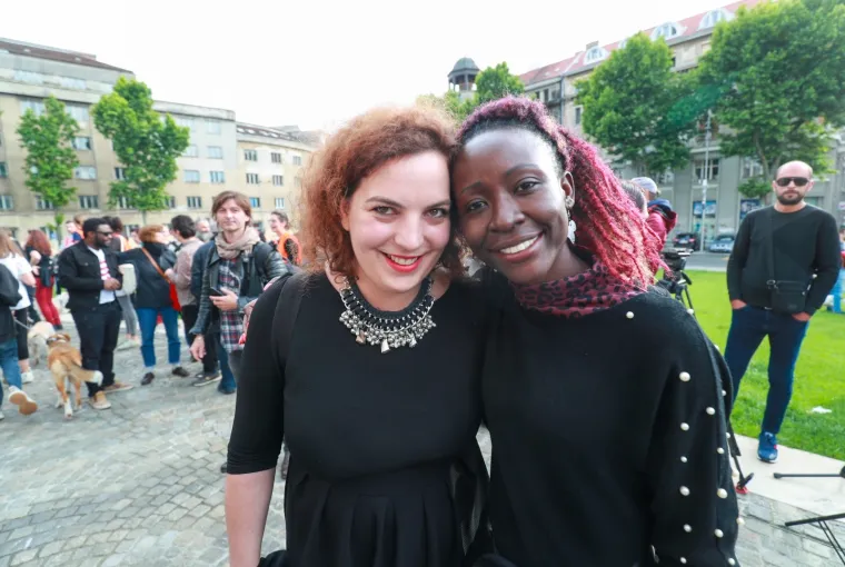 09.06.2020., Zagreb - Inicijativa protiv policijskog nasilja i rasizma organizirala prosvjednu akciju na Trgu zrtava fasizma. Cilj akcije je iskazati solidarnost s pokretom "Black Lives Matter" u SAD-u i tamosnjim prosvjedima protiv policijskog nasilja. Photo: Sanjin Strukic/PIXSELL