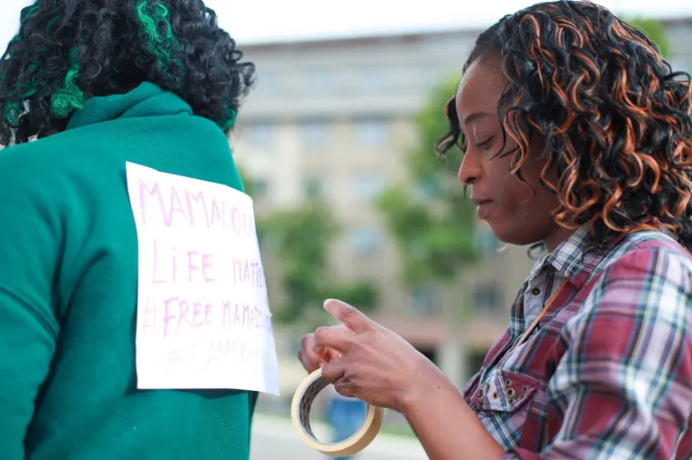 09.06.2020., Zagreb - Inicijativa protiv policijskog nasilja i rasizma organizirala prosvjednu akciju na Trgu zrtava fasizma. Cilj akcije je iskazati solidarnost s pokretom "Black Lives Matter" u SAD-u i tamosnjim prosvjedima protiv policijskog nasilja. Photo: Sanjin Strukic/PIXSELL