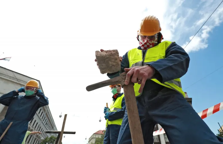 Petek ismijao Bandića: Na Trgu hrvatskih velikana počeli radovi na izgradnji podzemne željeznice