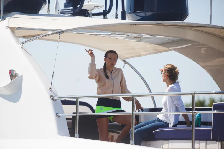 Supruga Novaka Đokovića, Jelena, na jahti Asha. Photo: Marko Dimic/PIXSELL