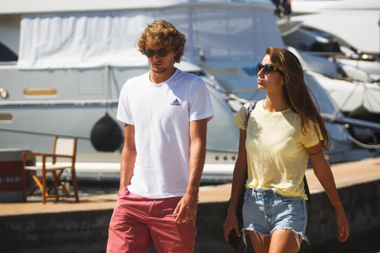 Njemacki tenisac Alexander Zverev s djevojkom Brendom Patea.