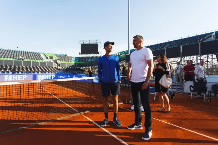 16.06.2020 Zadar - Novak Djokovic obisao je terene na zadarskom Visnjiku gdje ce se igrati Adria Tour. Goran Ivanisevic Photo: Marko Dimic/PIXSELL