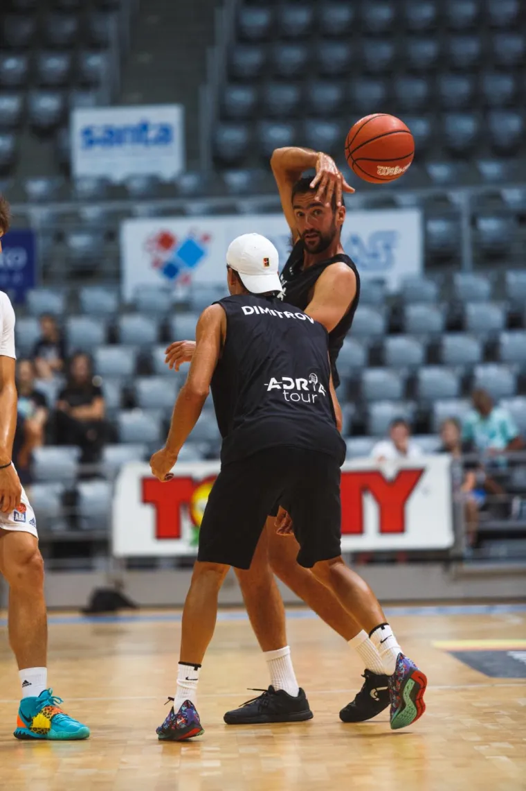 18.06.2020., Zadar - Zvijezde Adria Toura odigrale prijateljsku utakmicu s kosarkasima KK Zadar. 
Marin Cilic Photo: Marko Dimic/PIXSELL